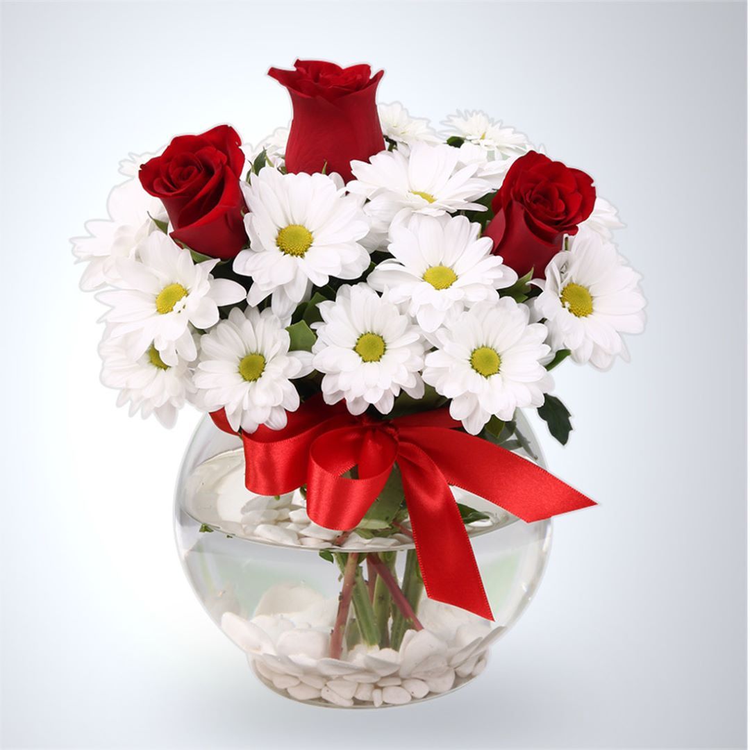 akvaryum-vazoda-papatya-ve-guller